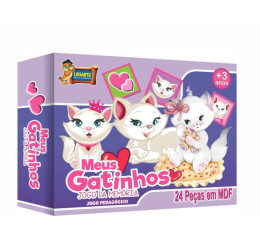 JOGO MEMORIA CARTÃO MEUS GATINHOS 28PÇS  4476